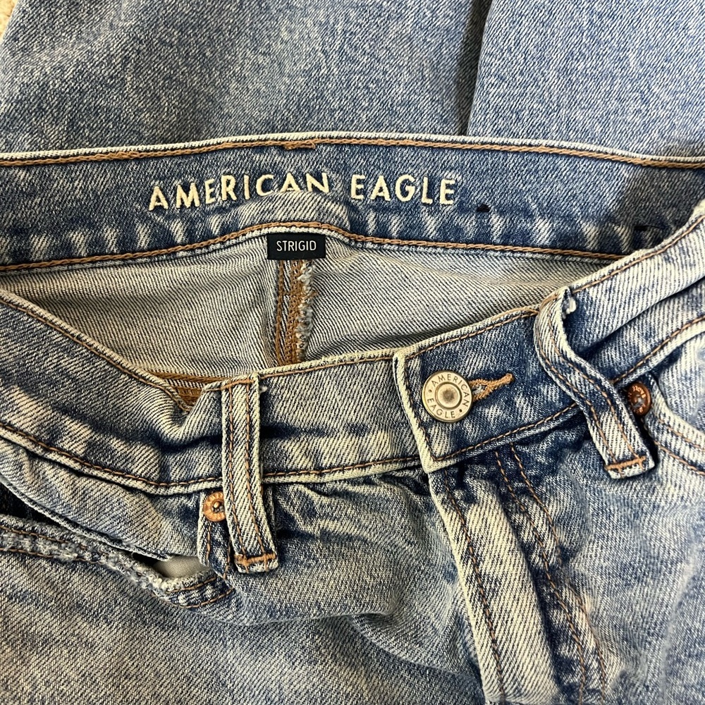American Eagle Outfitters Blue Denim Jeans women’s size 00 short - Picture 3 of 4